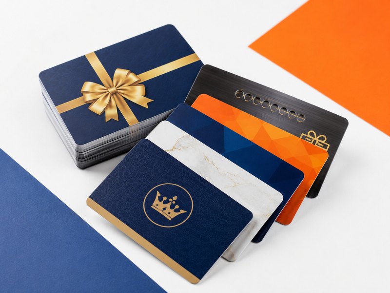 Custom printed gift and loyalty cards